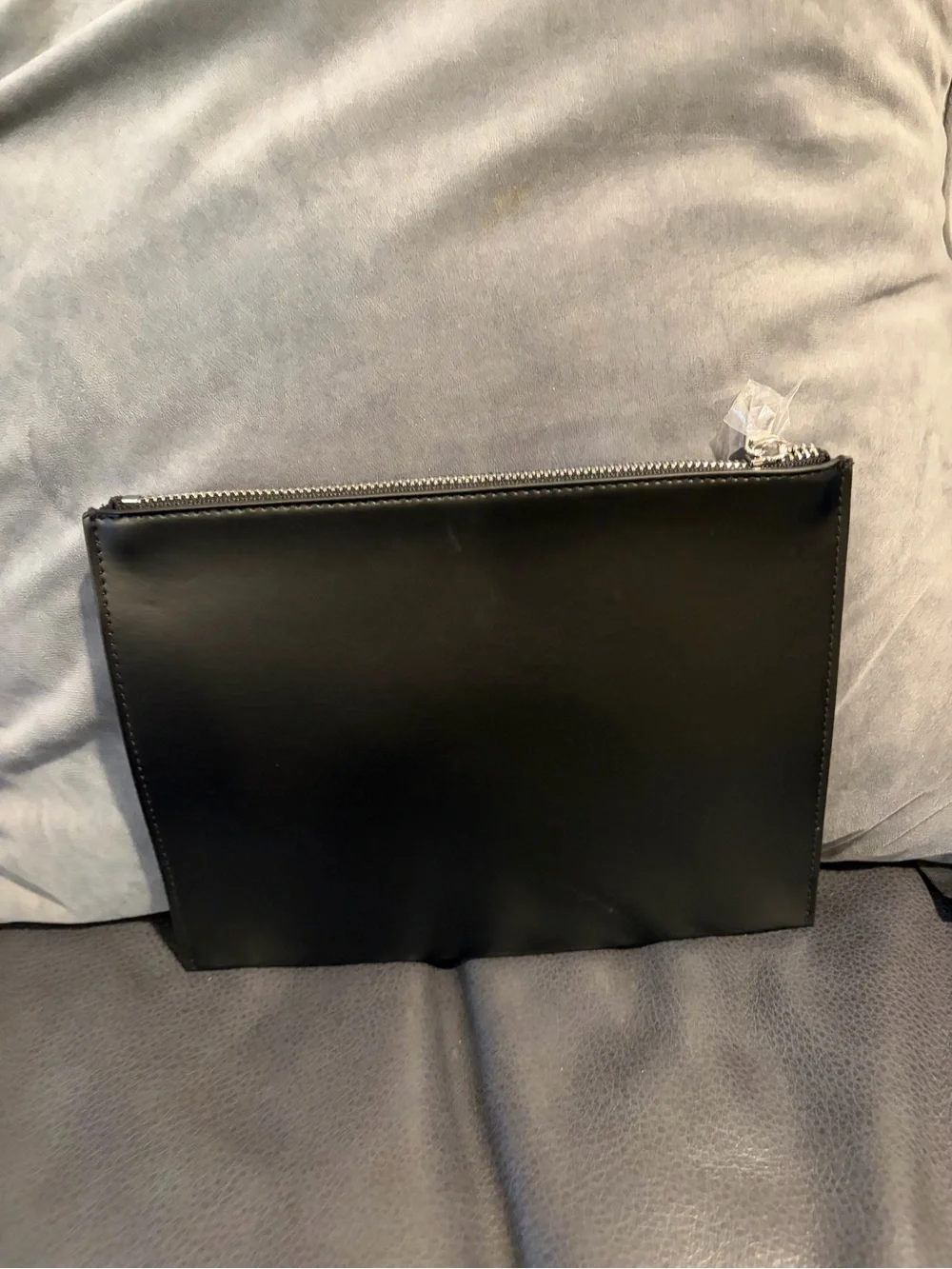 Mugler Black Pouch with Hot Pink Logo
